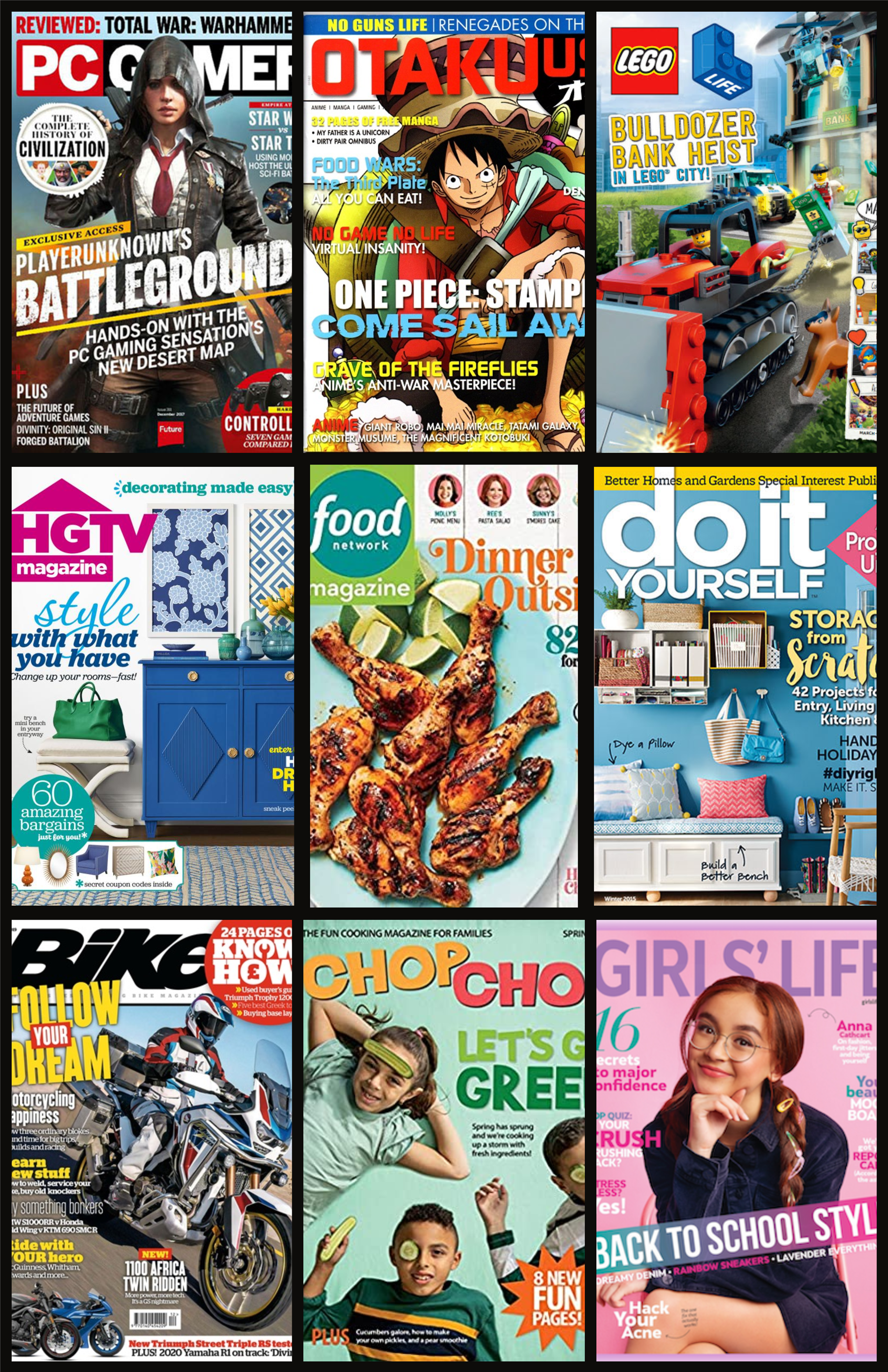 Collage of Magazine Covers